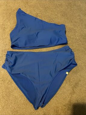 summersalt One-Shoulder Bikini Set in Blue